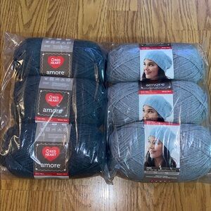 6 skeins of red heart amore yarn